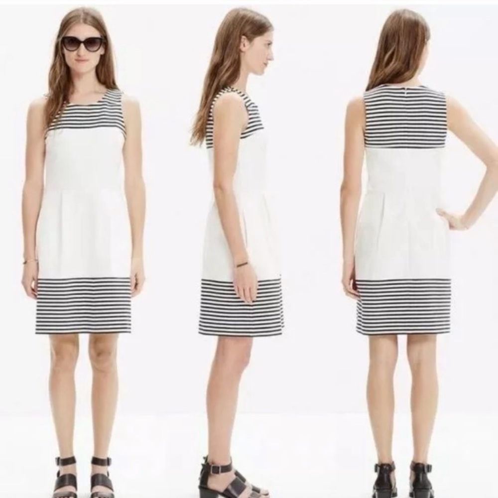 Madewell Striped Fit & Flare Dress
